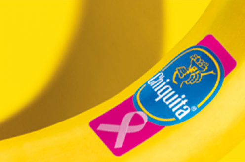 Chiquita stimuleert de bewustwording van borstkanker met een Limited Pink Sticker-serie
