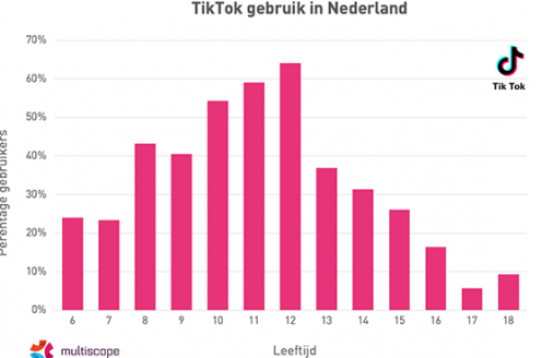 1 miljoen TikTok gebruikers in Nederland